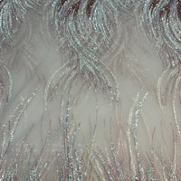 Blush Pink Streak Lace | 5 yards