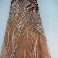 Rose Gold Streak Lace | 5 yards