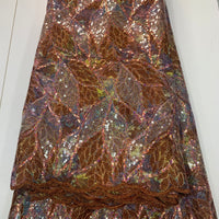 Cinnamon Brown Net Lace | 5 Yard