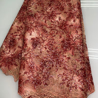 Ombré Peach Net Lace | 5 yards