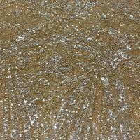 Gold Beaded Sequin Lace | 5 yards