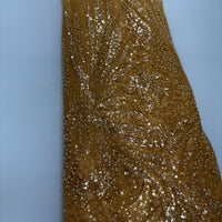 Yellow x Silver Sequin Lace | 5 yards