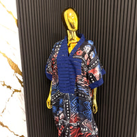 Dark Blue Ankara Bubu