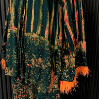 Agbonma Black & Orange Feather 2-Piece Set