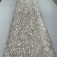 White Sequin Lace | 5 yards