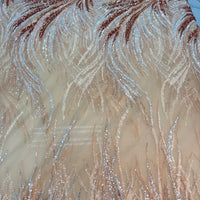 Rose Gold Streak Lace | 5 yards