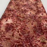 Ombré Peach Net Lace | 5 yards