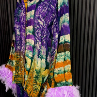 Agbonma Purple Feather Ombré 2-Piece Set