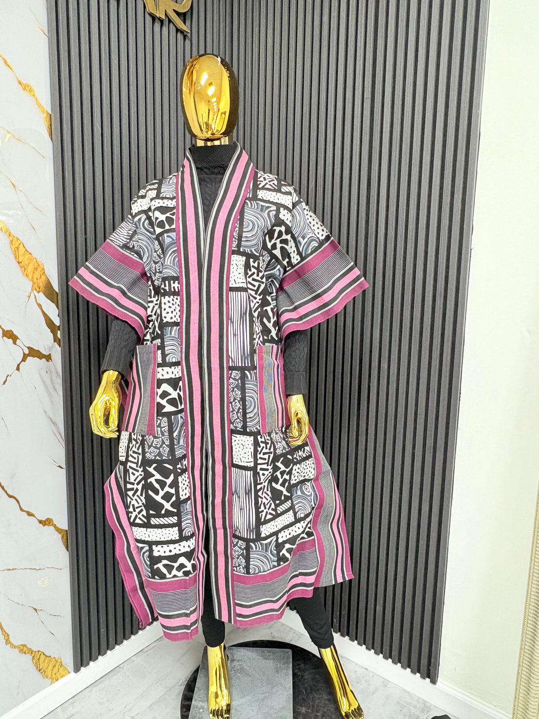 Purple Ankara-Asooke Kimono