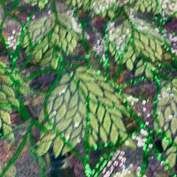 Dark Green Leaf Design Lace | 5 Yards