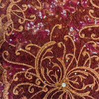 Auburn Red & Orange Lace | 5 yards