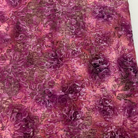 Plum Pink & Gold Details Net | 5 Yards