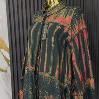 Agbonma Black & Orange Feather 2-Piece Set