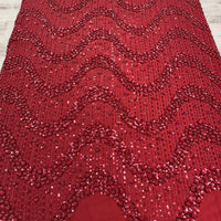 Red Beaded Lace | 5yards