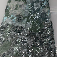 5 Yard Eucalyptus Green Reflective Sequin Net