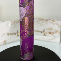 Purple & Gold Leaf Sego Gele