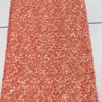 Light Peach Lace | 5 yards