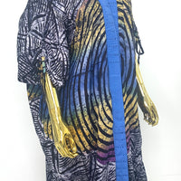 Spiral Print African Robe