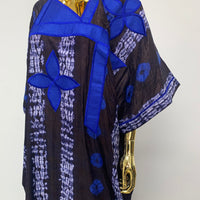 Royal Blue Batik Dress W/ Pockets