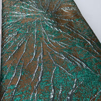 Sea green & Silver Brocade | 5 yards