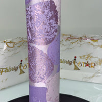 Light Purple & Silver Leaf Design | Sego Gele