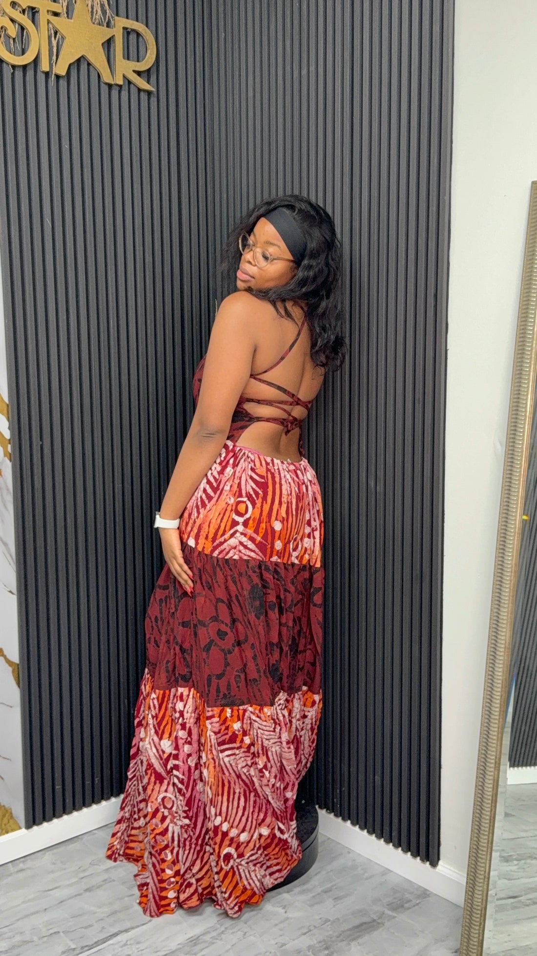 OREMI ADIRE DRESS