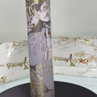 Grey & Gold Leaf Design | Sego Gele