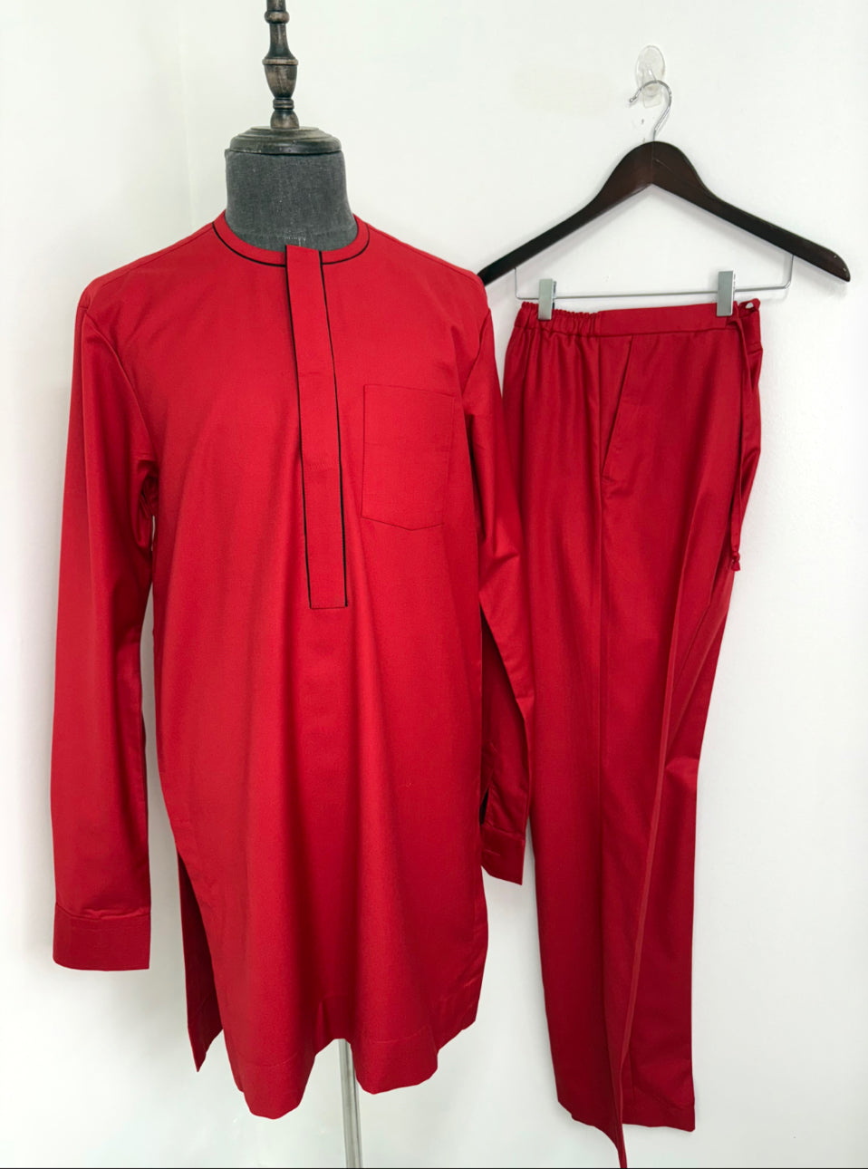 Bright Red Agbada Set