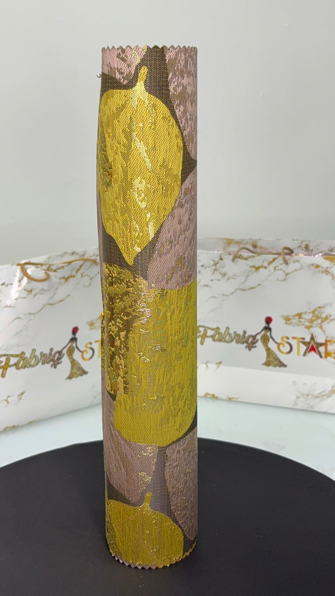 Yellow Gold Leaf Design | Sego Gele