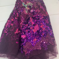 5 Yard Hot Pink & Purple Multicolored Sequin Net