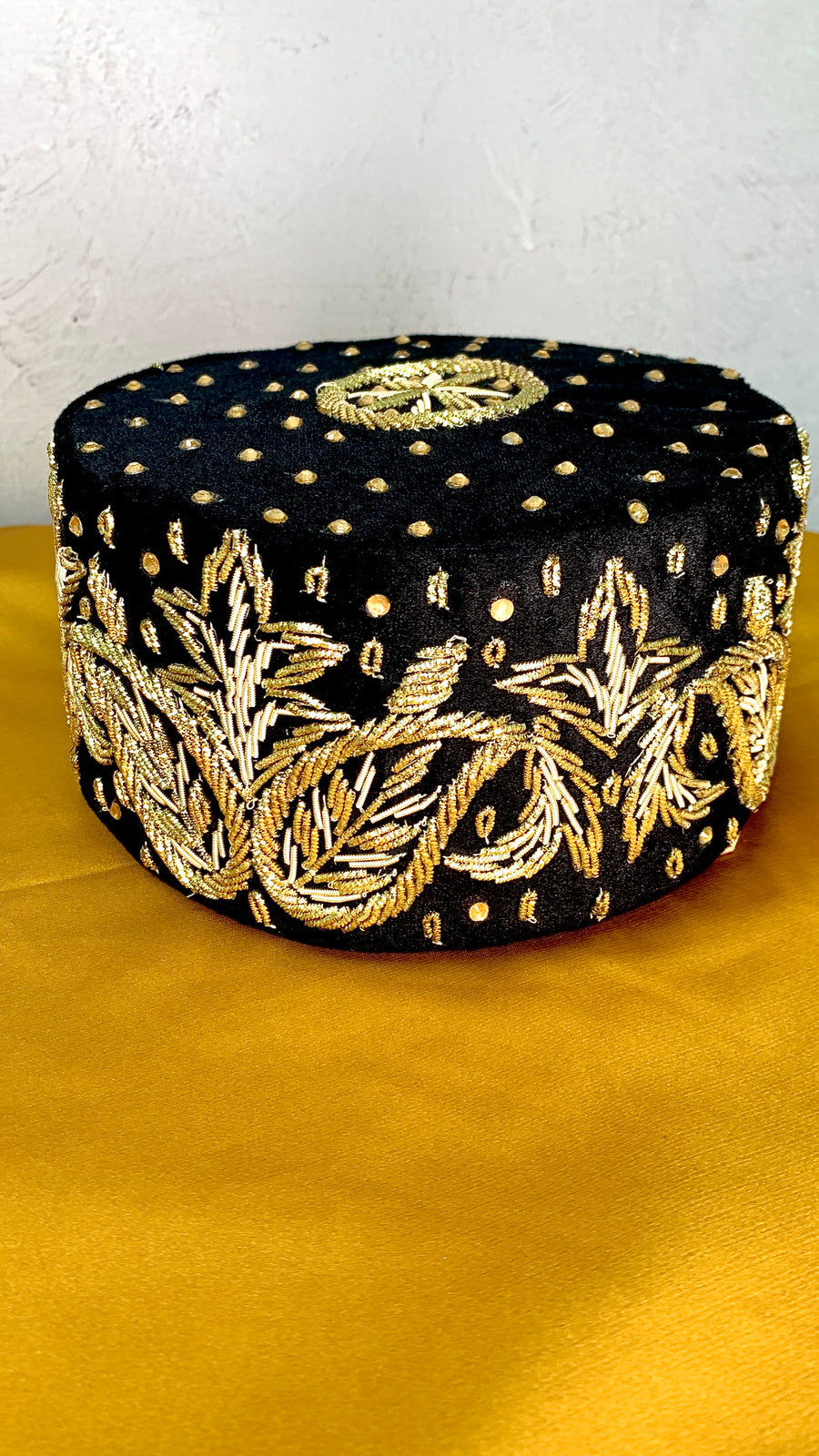 Gold & Black Embroidered | Mens Cap