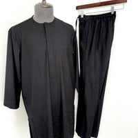 Black Shimmer Agbada Set