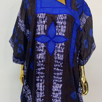 Royal Blue Batik Dress W/ Pockets