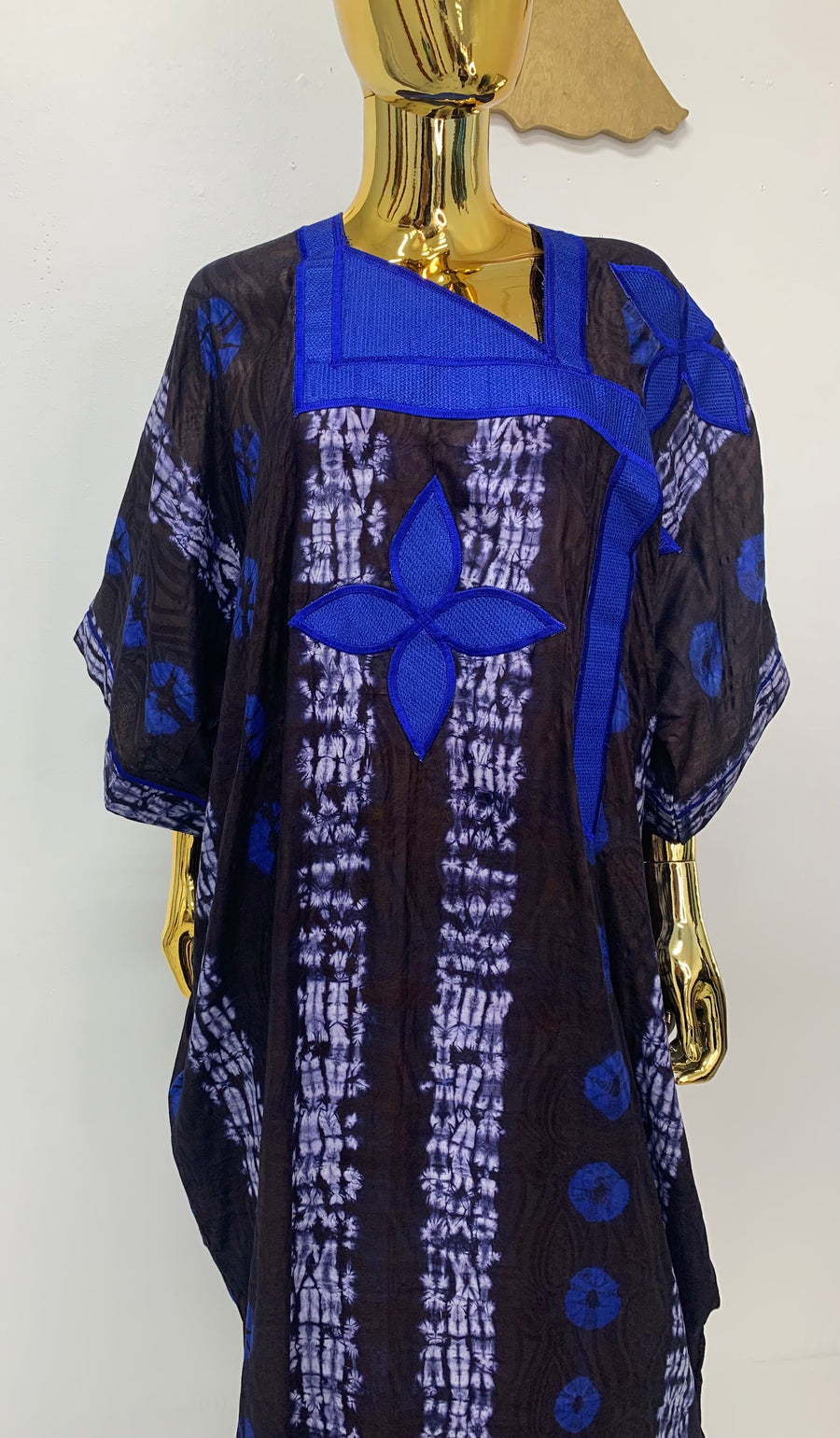 Royal Blue Batik Dress W/ Pockets