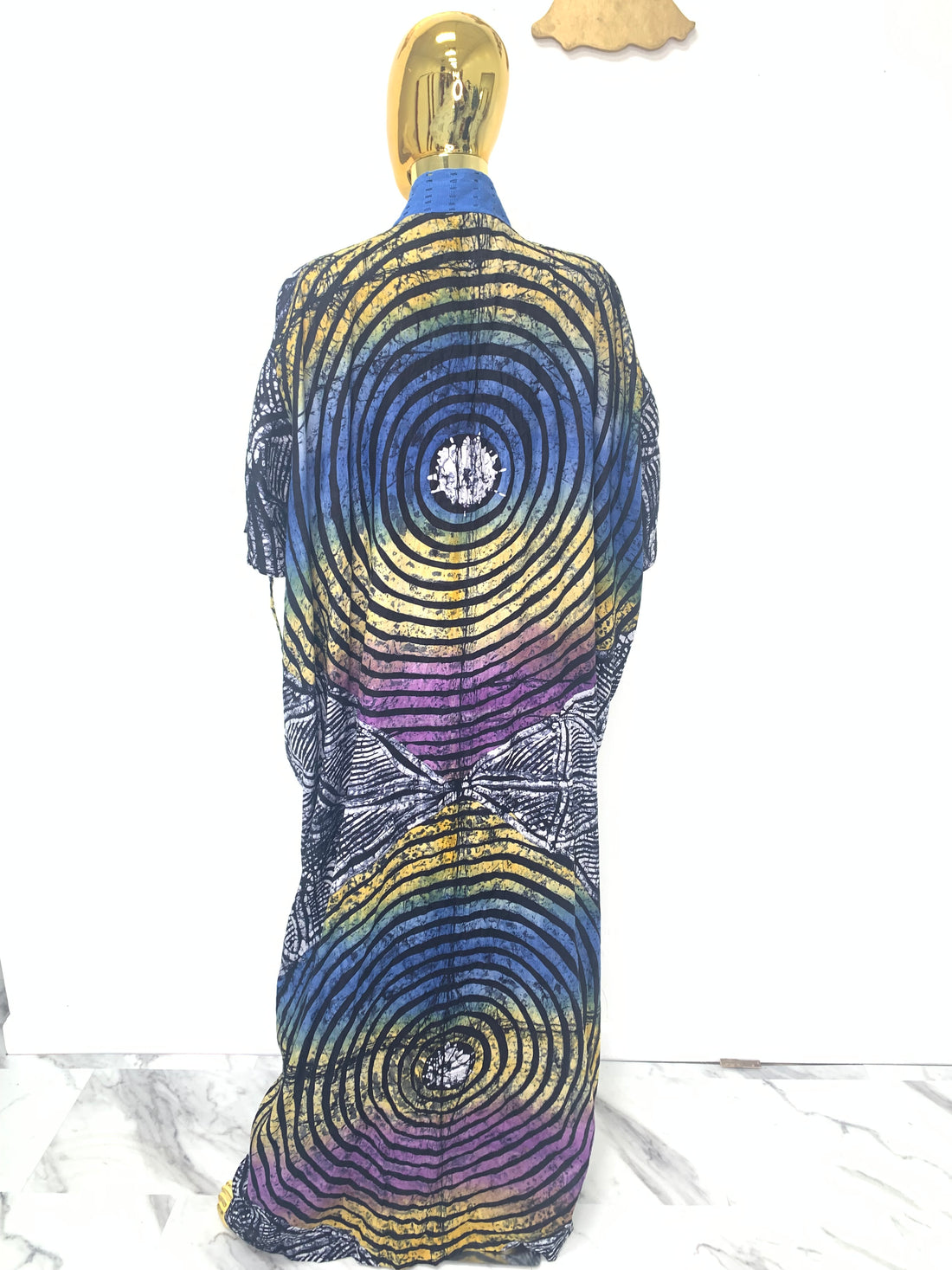 Spiral Print African Robe