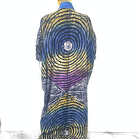 Spiral Print African Robe