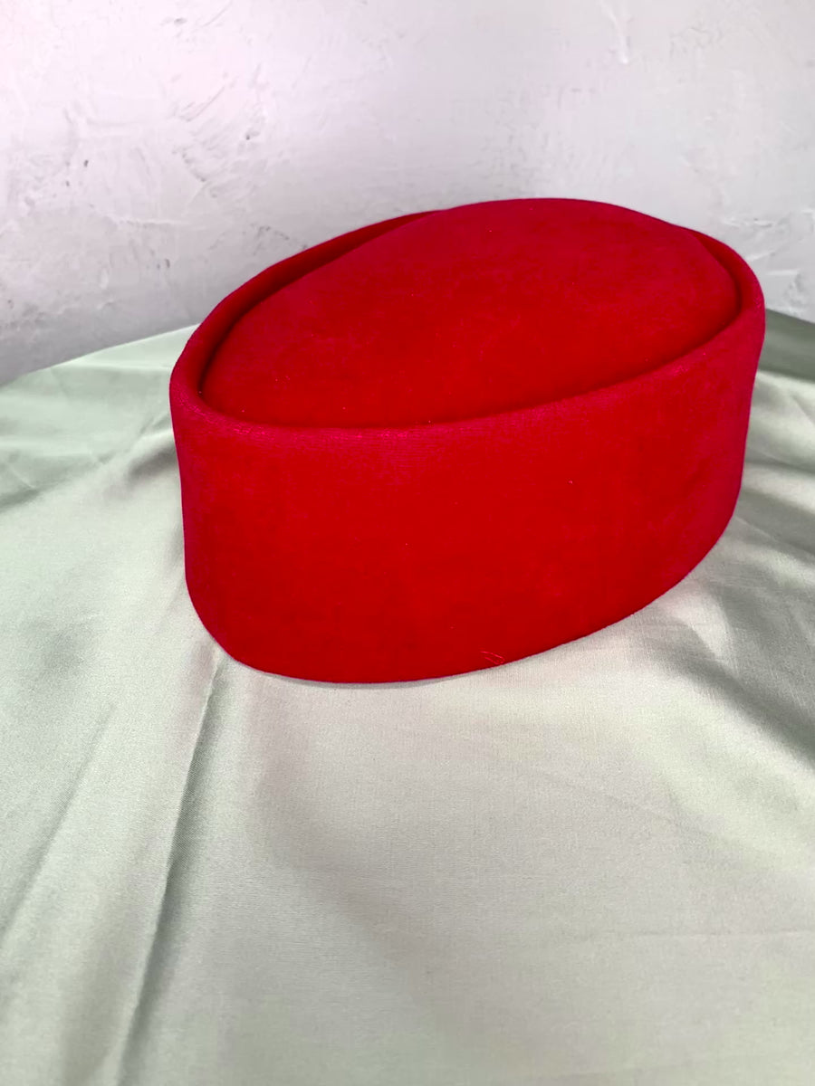 Solid Red Velvet African Mens Caps