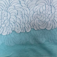 Ice Blue Floral Design Lace | 5 yards