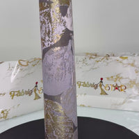 Grey & Gold Leaf Design | Sego Gele