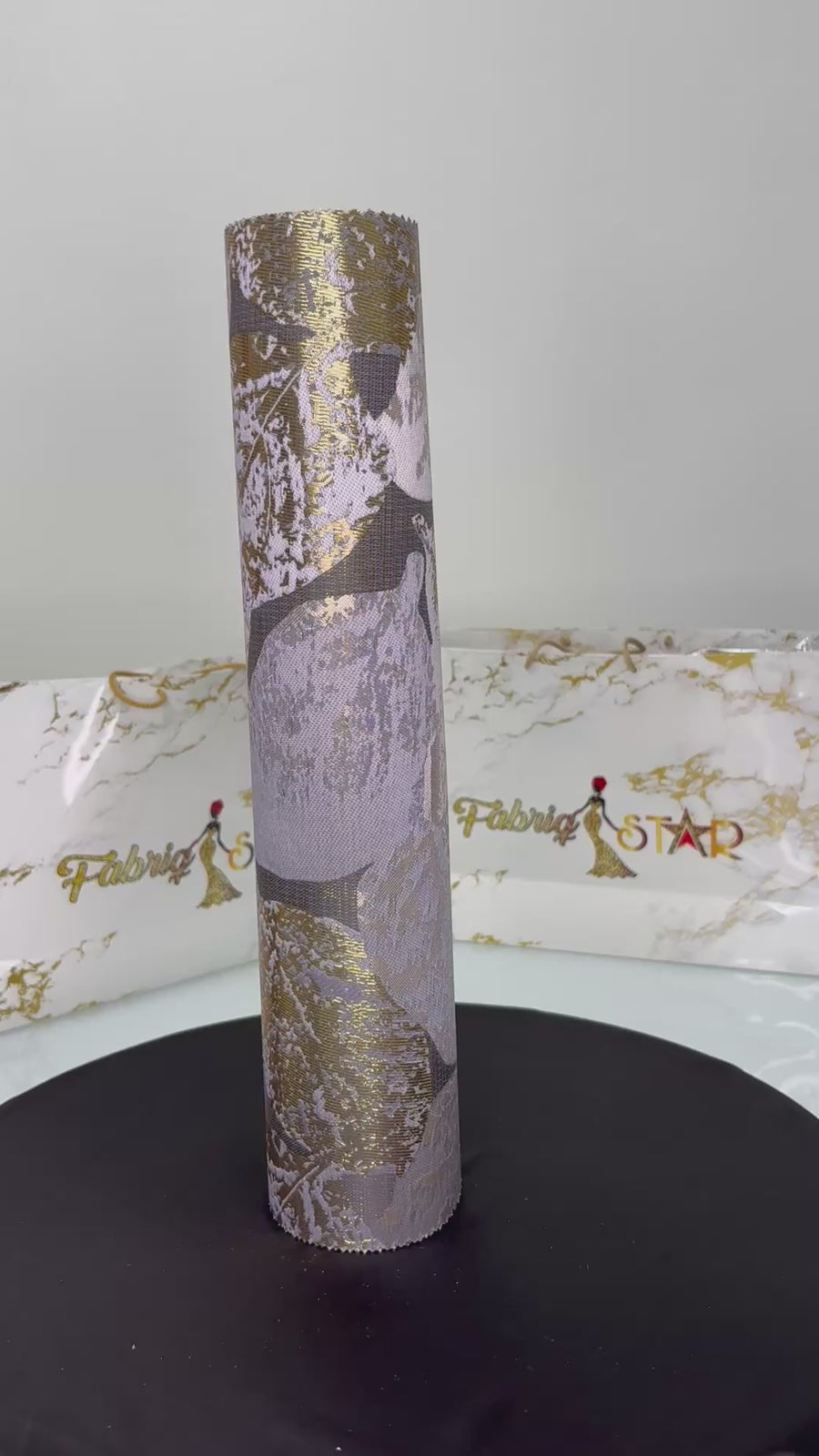 Grey & Gold Leaf Design | Sego Gele