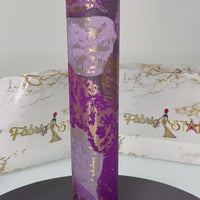 Purple & Gold Leaf Sego Gele