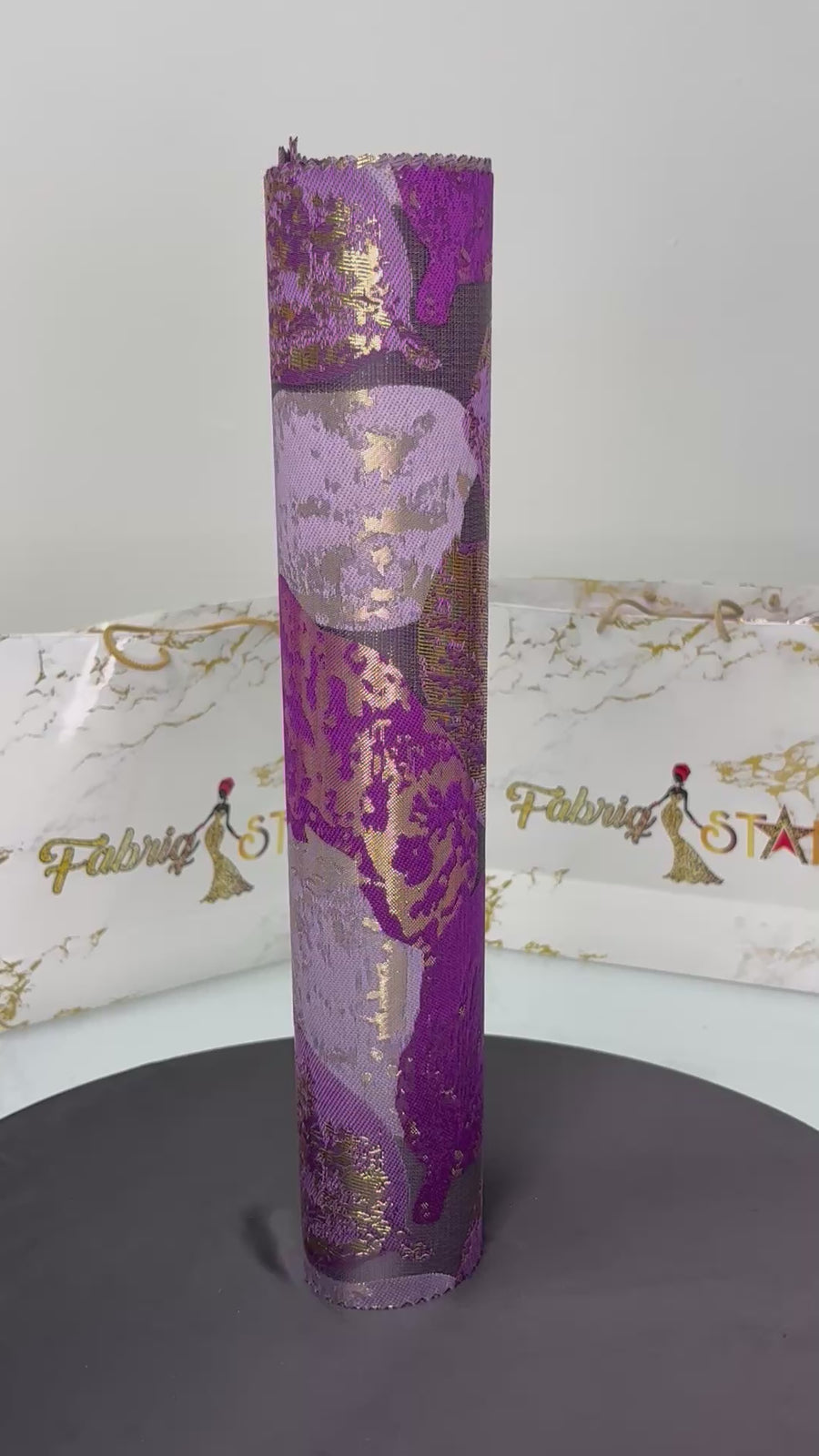 Purple & Gold Leaf Sego Gele