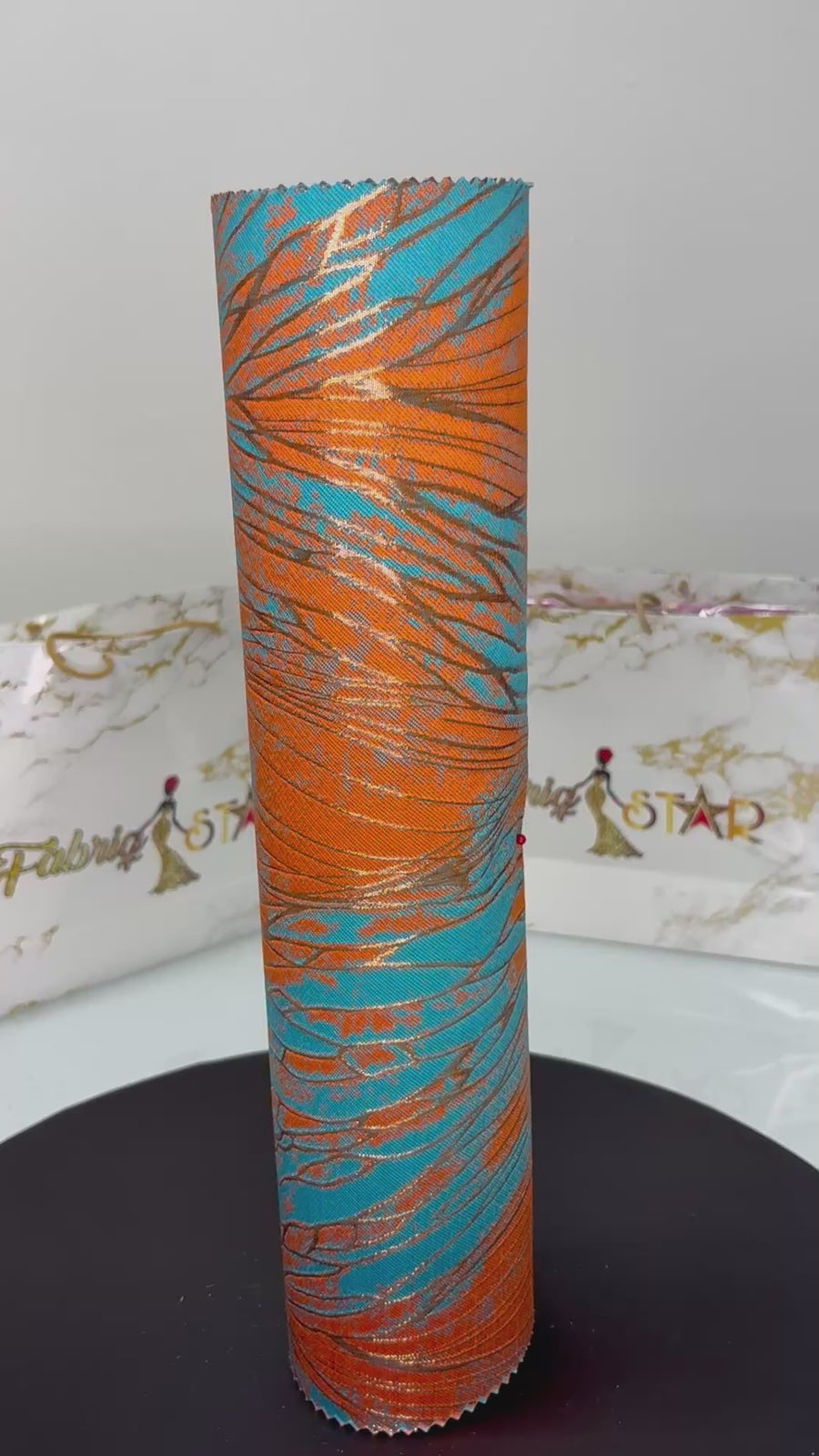 Orange & Blue Gold Cracked | Sego Gele