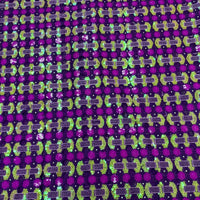 5 Yard Purple Net W/ Gold & Black Designs