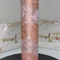 Peach & Gold Leaf Sego Gele