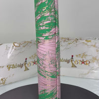 Pink & Green Cracked | Sego Gele