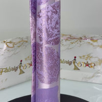 Light Purple & Silver Leaf Design | Sego Gele