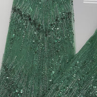 Emerald Green Bead Lace