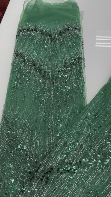 Emerald Green Bead Lace