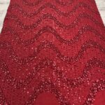 Red Beaded Lace | 5yards view 1